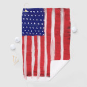 Serviette De Golf Drapeau peint d'art populaire (En situation)