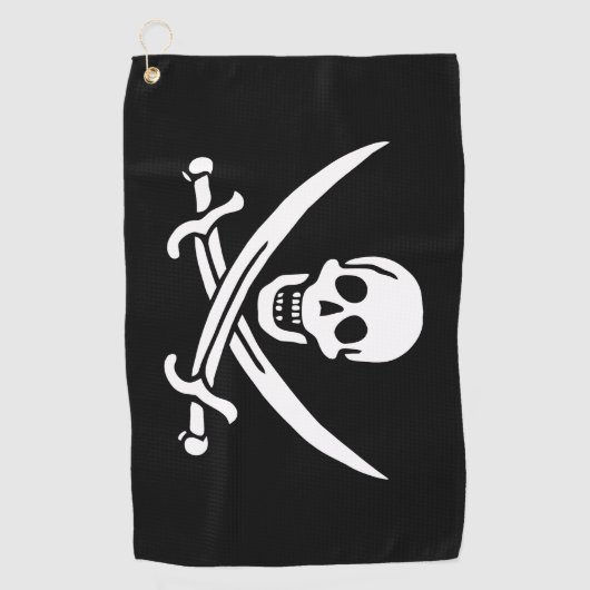 Serviette De Golf Drapeau pirate (Devant)