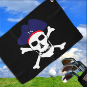 Serviette De Golf Drapeau Pirates et Capitaine Jack, Crâne / Jeux de