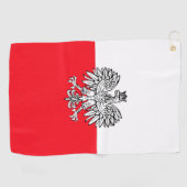 Serviette De Golf Drapeau polonais (Horizontal)