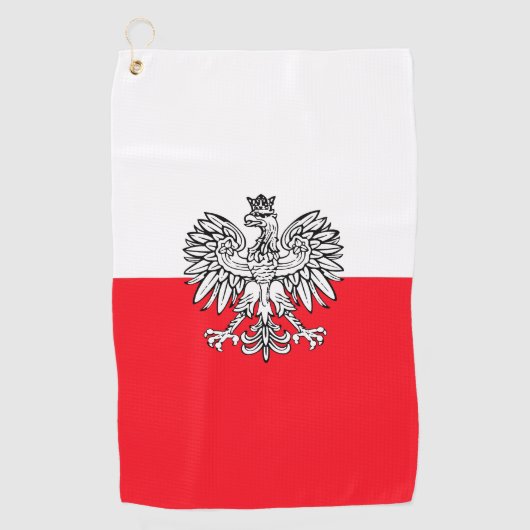 Serviette De Golf Drapeau polonais (Devant)