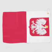 Serviette De Golf Drapeau polonais (Horizontal)