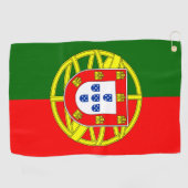 Serviette De Golf Drapeau portugais (Horizontal)