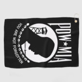 Serviette De Golf Drapeau POW MIA : Soldats disparus de la guerre du (Horizontal)