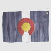 Serviette De Golf Drapeau rustique du Colorado (Horizontal)