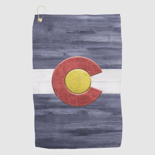 Serviette De Golf Drapeau rustique du Colorado (Devant)