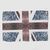 Serviette De Golf Drapeau rustique UK rouge bleu étincelants parties (Horizontal)