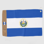 Serviette De Golf Drapeau Salvador & Salvador monogrammed Golf Towel (Horizontal)