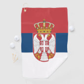 Serviette De Golf Drapeau serbe & Voyage Serbie, vacances /sport (En situation)