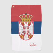 Serviette De Golf Drapeau serbe & Voyage Serbie, vacances /sport (Devant)
