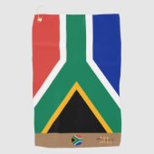 Serviette De Golf Drapeau sud-africain & Afrique du Sud monogrammed (Devant)
