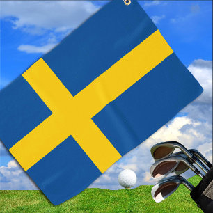 Serviette De Golf Drapeau suédois & golf Suède /sports Stockholm