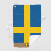 Serviette De Golf Drapeau suédois & Suède, monogrammed / Golf (En situation)