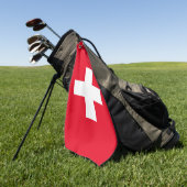 Serviette De Golf Drapeau suisse (Vert)