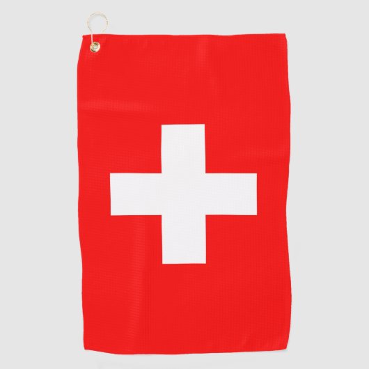 Serviette De Golf Drapeau Suisse (Devant)
