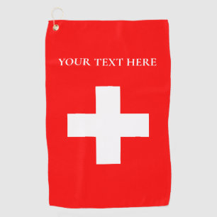 Serviette De Golf Drapeau suisse personnalisé Schweiz Suisse Europe