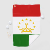Serviette De Golf Drapeau Tadjikistan (En situation)