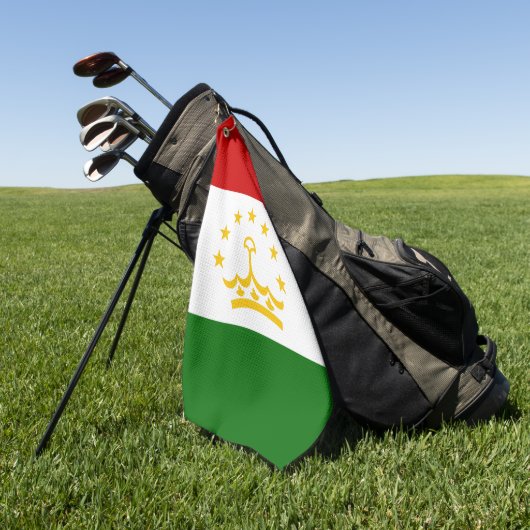 Serviette De Golf Drapeau Tadjikistan (Vert)