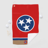 Serviette De Golf Drapeau Tennessee Golf Towel Monogrammé / Patrioti (En situation)