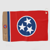 Serviette De Golf Drapeau Tennessee Golf Towel Monogrammé / Patrioti (Horizontal)