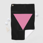 Serviette De Golf Drapeau triangle rose de SlipperyJoe's symbole ros (En situation)