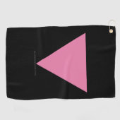 Serviette De Golf Drapeau triangle rose de SlipperyJoe's symbole ros (Horizontal)