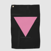 Serviette De Golf Drapeau triangle rose de SlipperyJoe's symbole ros (Devant)