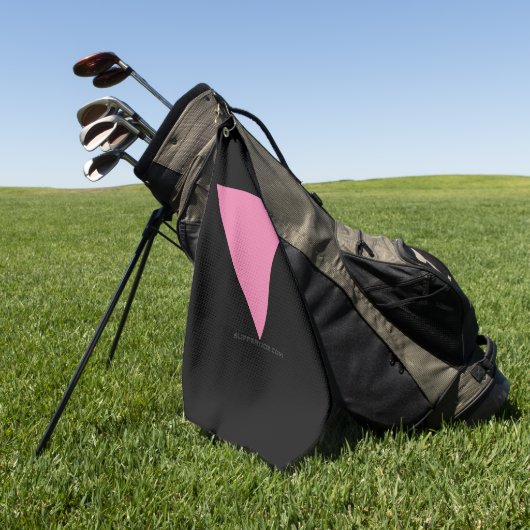 Serviette De Golf Drapeau triangle rose de SlipperyJoe's symbole ros (Vert)