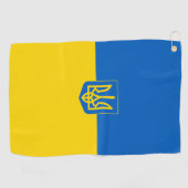 Serviette De Golf Drapeau ukrainien Armoiries (Horizontal)