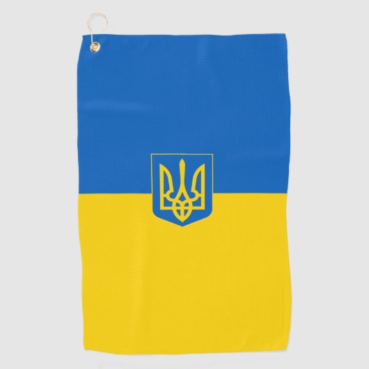 Serviette De Golf Drapeau ukrainien Armoiries (Devant)