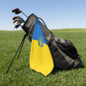Serviette De Golf Drapeau ukrainien Armoiries (Vert)
