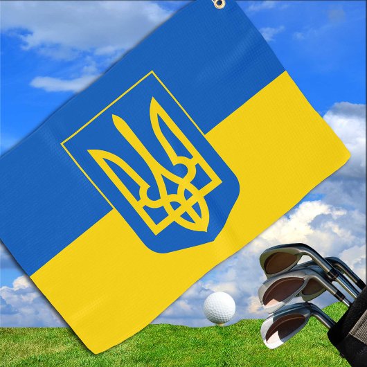 Serviette De Golf Drapeau ukrainien Golf Towel & Ukraine golf /sport