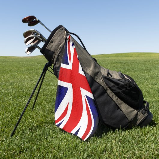 Serviette De Golf Drapeau Union Jack britannique (Vert)