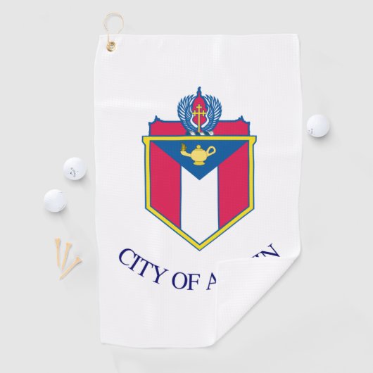 Serviette De Golf Drapeau urbain d'Austin (Texas) (En situation)