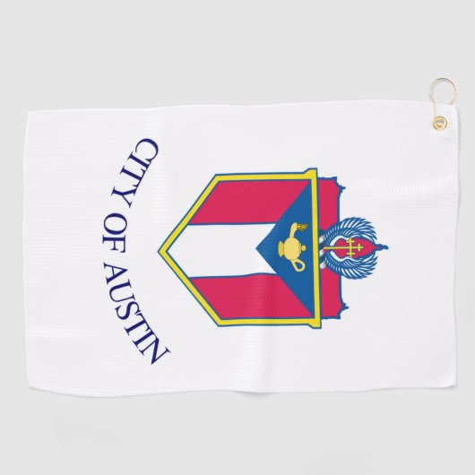 Serviette De Golf Drapeau urbain d'Austin (Texas) (Horizontal)