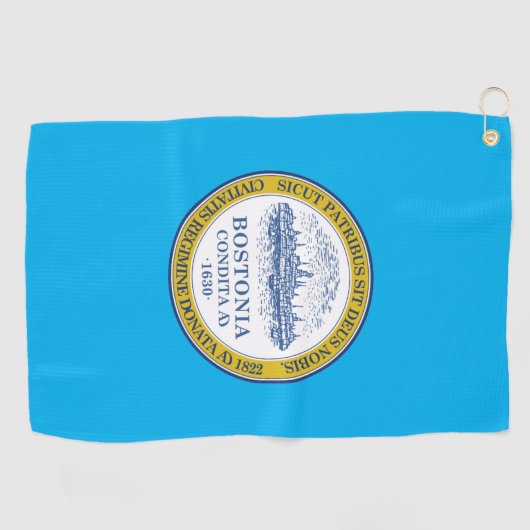 Serviette De Golf Drapeau urbain de Boston (Massachusetts) (Horizontal)