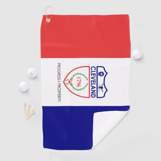 Serviette De Golf Drapeau urbain de Cleveland (Ohio) (En situation)