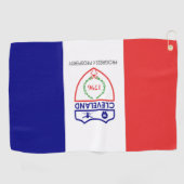 Serviette De Golf Drapeau urbain de Cleveland (Ohio) (Horizontal)