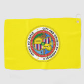 Serviette De Golf Drapeau urbain de Honolulu (Hawaii) (Horizontal)