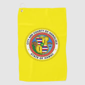 Serviette De Golf Drapeau urbain de Honolulu (Hawaii) (Devant)