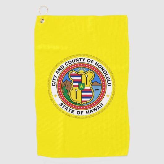Serviette De Golf Drapeau urbain de Honolulu (Hawaii) (Devant)