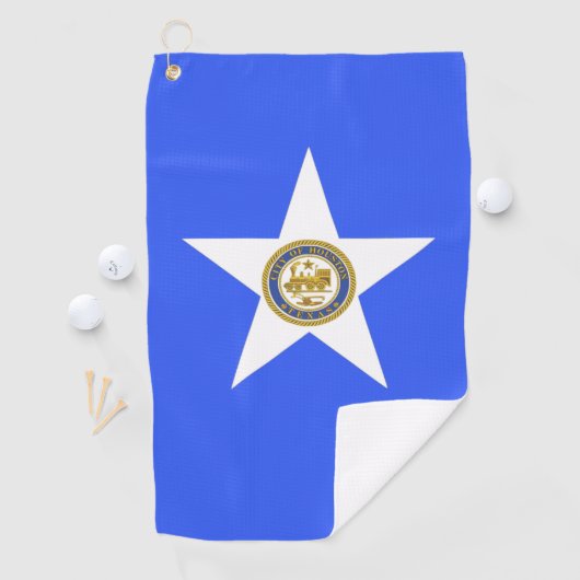 Serviette De Golf Drapeau urbain de Houston (Texas) (En situation)