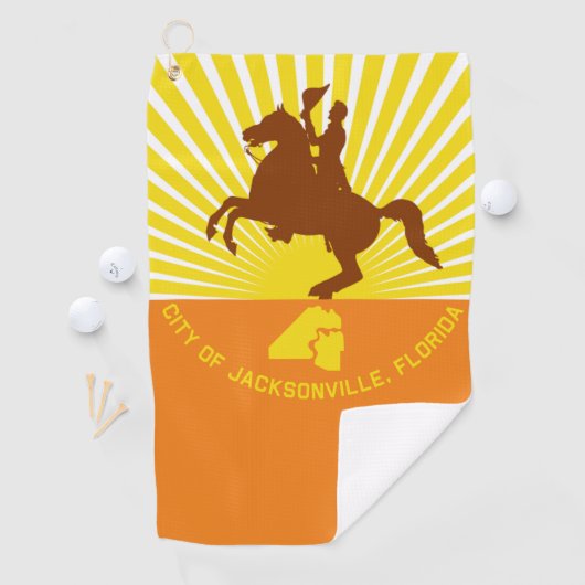 Serviette De Golf Drapeau urbain de Jacksonville (Floride) (En situation)