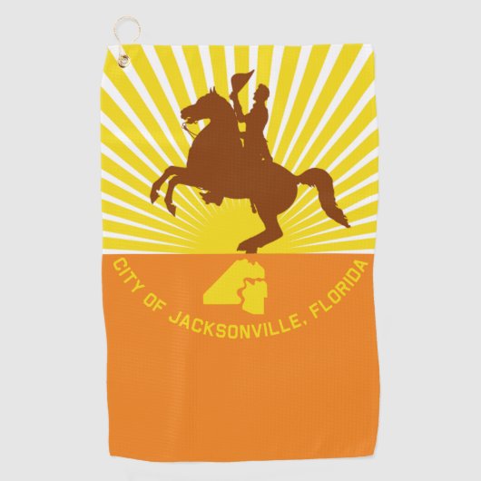 Serviette De Golf Drapeau urbain de Jacksonville (Floride) (Devant)