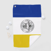 Serviette De Golf Drapeau urbain de Jersey City (New Jersey) (En situation)