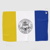 Serviette De Golf Drapeau urbain de Jersey City (New Jersey) (Horizontal)