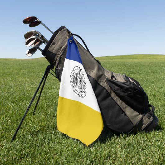 Serviette De Golf Drapeau urbain de Jersey City (New Jersey) (Vert)
