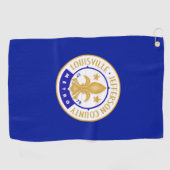 Serviette De Golf Drapeau urbain de Louisville (Kentucky) (Horizontal)