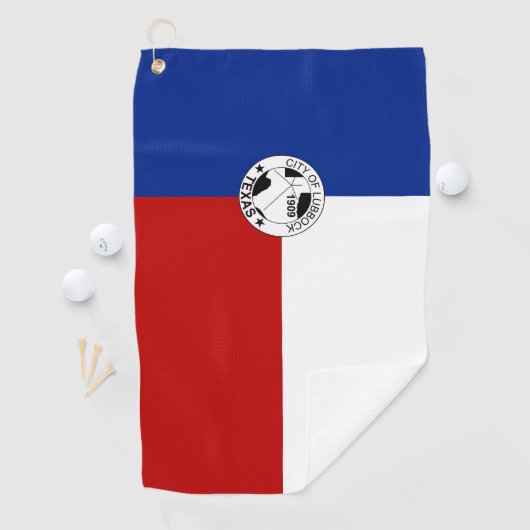 Serviette De Golf Drapeau urbain de Lubbock (Texas) (En situation)
