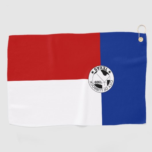 Serviette De Golf Drapeau urbain de Lubbock (Texas) (Horizontal)
